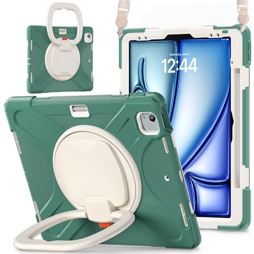Coque iPad Air 13 M3 rotative avec sangle pour travailler en voyage