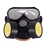 costume Mask Industrial Gas Chemical Anti-Dust Paint Respirator Mask Glasses Goggles Set