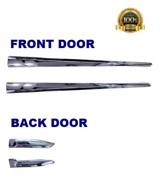 Image of Full Chrome ABS Car Side Beading Door Protector for Nexon Compatible (Set of 4 Pieces) for (Year 2020-2022 Models)