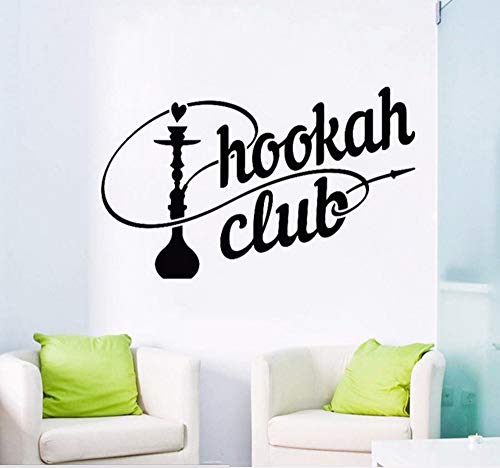 Hanjiming Shisha Club Zeichen Wandtattoo Shisha Rauchen Arabisch Cafe Decor Wandaufkleber Selbstklebend Dekoration…