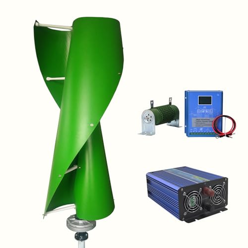 1000W Windkraftanlage komplettset 24V Permanentmagnet, Windgenerator mit off Grid Lnveter & MPPT Hybrid Controller, Kleinwindkraftanlagen für Gärten und Dächer