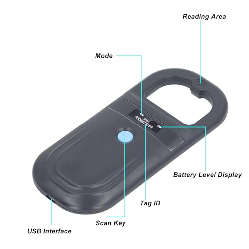 Animal Microchip Scanner 134.2KHz ISO11784 85 FDX B and EMID Rechargeable Pet Chip ID Scanner for Dog Pet Cat Pig Animal - Image 3