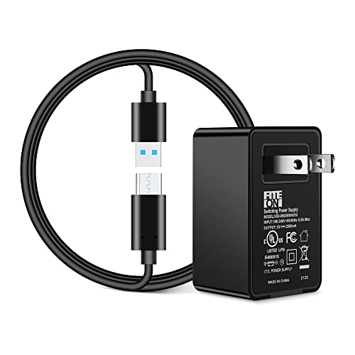 FITE ON Type-C Charging & Sync Cable Power Adapter Replacement for FOXWELL NT710 NT726 Diagnostic Tool Scanner; XTOOL X300P Auto Diagnostic Tool OBD2 Scanner Power Supply Charger