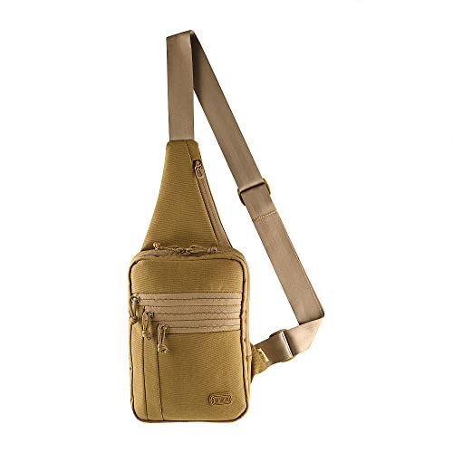 M-Tac CCW Sling Bag for Men & Women - EDC Shoulder Bag Tactical - Crossbody Concealed Carry Bag - Mens Chest Pack (ELITE Coyote)