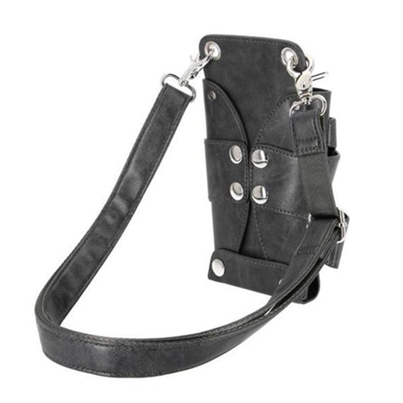 Sac pour matériel de coiffure Sac à ciseaux de salon de coiffure à 8 poches, pinces à ciseaux, étui de coiffure, étui de ceinture, sac de barbier