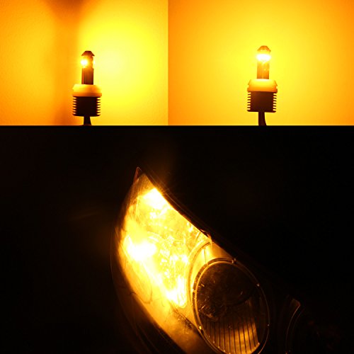 Alla Lighting 7443 7440 Led Turn Signal Lights Bulbs 2600 Lumens 21W Cree Extremely Super Bright Amber Yellow 7441 W21W 7440Na 7444Na #TOP2
