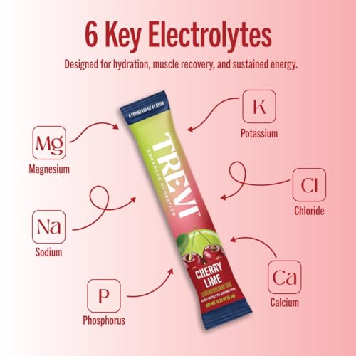 Image of TREVI Electrolytes Powder Packets, Sugar Free Hydration, Arctic Frost | 28 Count Essential Daily Drink Mix, 0 Sugar, Magnesium, Potassium, Vitamin C, Calcium, B6 & B12 Vitamins