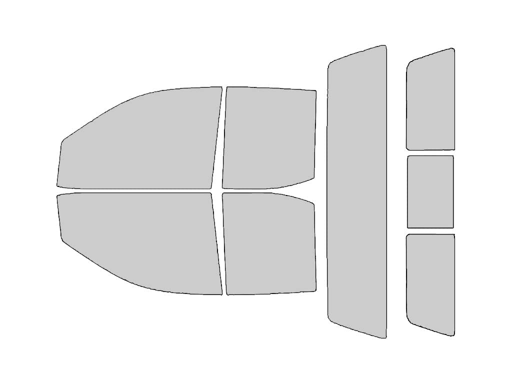 Rvinyl Window Tint Kit Compatible with Chevrolet Silverado 2019-2024 (4 Door Extended Cab) - Complete Precut Kit - 35%