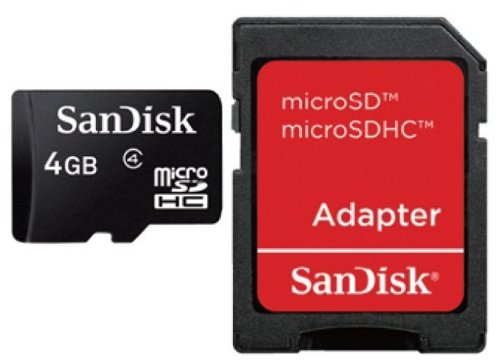 Amazon | SanDisk microSDHCカード 4GB (SD変換アダプター付属) Class4 