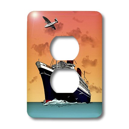 Cache de prise double tropical 3dRose pour cacher les prises murales