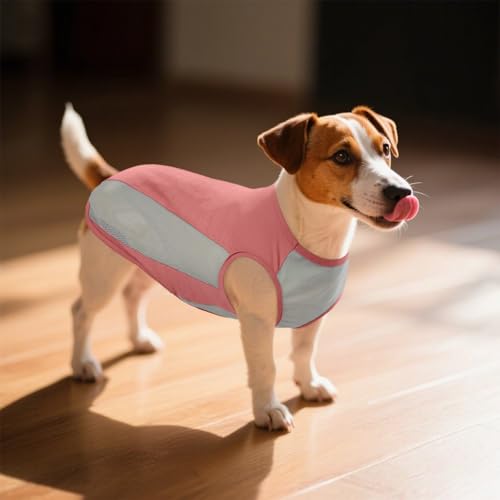 Kuoser Kühlweste Hund, S Hundekühlweste Sommer, UV-Schutz Shirt, Atmungsaktive Kühljacke, Leichte Sonnenschutz-Bekleidung, Insektenschutz für Outdoor, Must-Have für heiße Tage, Rosa