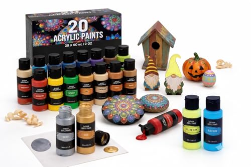 Outdoor acrylic paint set (2 fl oz)- 20 Tubes 2
