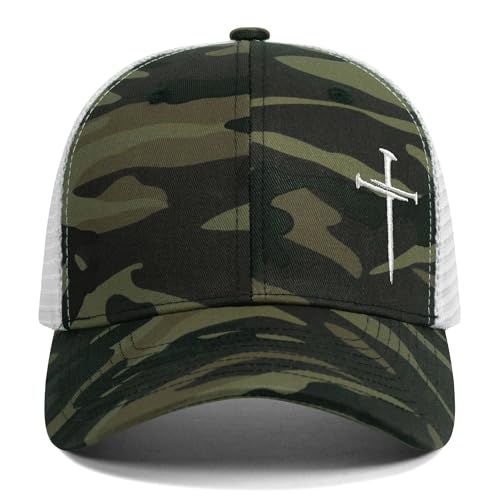 Image of Christian Hats for Men Women,Jesus 3 Nail Cross Hat Christian Religious Gifts for Birthday /Christmas