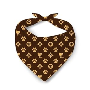 Cute Dog Paw Print Pet Bandana, Dog...