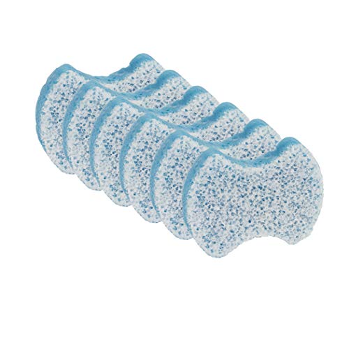 Spongeables Pedi-scrub Foot Buffer, Foot Exfoliating Sponge With Heel Buffer and Pedicure Oil, 5+ Washes, Clean & Fresh Scent, Pack Of 6, Blue