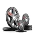 XMark Texas Star 45 lb Set Olympic Plates, Patented Design, One-Year Warranty, Olympic Weight Plates