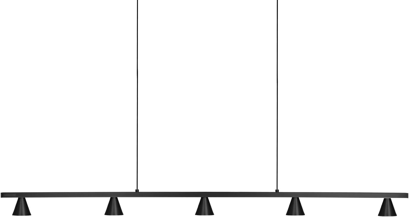 Kuzco Lighting Dune 47-in Black Metal Ceiling Pendant, LED Bulb, SKU LP19947-BK-UNV