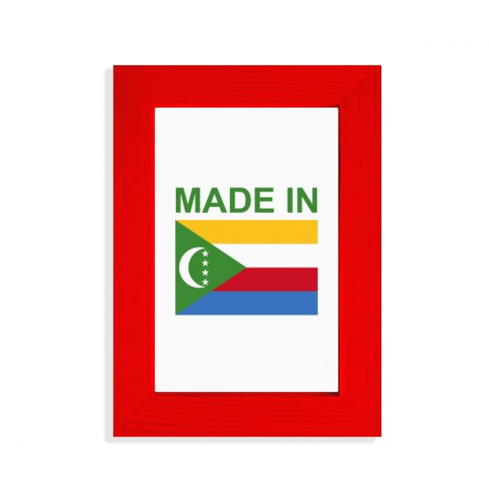 Cadre photo Comores Country Love Rouge protège vos photos du jaunissement