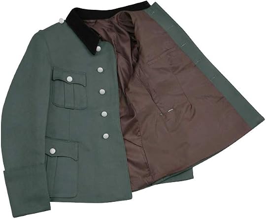 WW2 WWII German Elite M36 Officer Gabardine Tunic Black Collar 5 Buttons