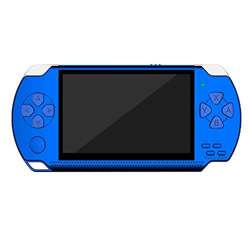 SU Consola de Juegos para niños PSP para Adultos, de 4,3 Pulgadas, 32 bits, 8 GB, Arcade Nostálgico, Reproductor mp5,Blue