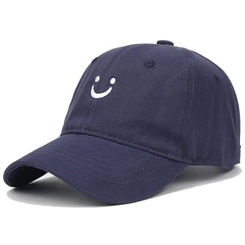 Sinsinfuns Toddler Baseball Hat Kids Boys Girls Smile Face Trucker Hat Adjustable Cute Baseball Cap for 2-8 Years Navy
