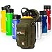 Exo-Tek H2O MOLLE Water Bottle Pouch Hydration Carrier – Use as MOLLE Water Bottle Holder, Water Pouch, Hydration Carrier – Fits Up to 40 oz. Wide-Mouth Bottles (OD Green)