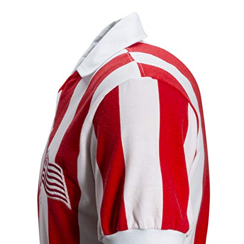 Camisa Náutico 1968 Listrada Liga Retrô Vermelha e Branca GG