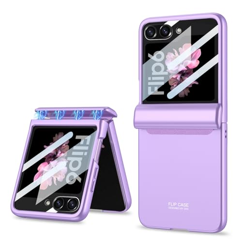 �K�pSamsung Galaxy Z Flip 6�p���C�܂肽���ݎ��d�b�P�[�X�AFlip6�p�I�[���C���N���[�V�u�ی�P�[�X�A�K���X�X�N���[���v���e�N�^�[�t���\���b�h�J���[ (��, Flip6�̏ꍇ)