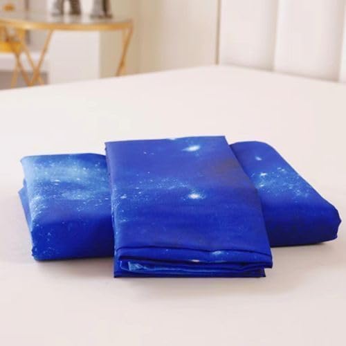 SDIII 3PCS Blue Galaxy Duvet Cover Set Queen, 1 Duvet Cover and 2 Pillowcase, Cute Duvet Cover for Kids Boys Girls and Teens, Zipper and Corner Ties - Image 8