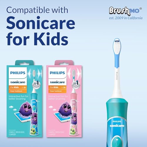 Brushmo Ersatzbürsten Kids für Philips Sonicare for Kids Schallzahnbürstenköpfe Kinder Aufsteckbürsten 8er – Bild 4