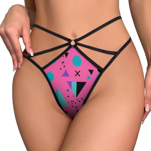Image of Japanese Vaporwave Mesh Thongs for Women Sexy Seamless G-String Panties Stretch T-Back Low Underwear XL