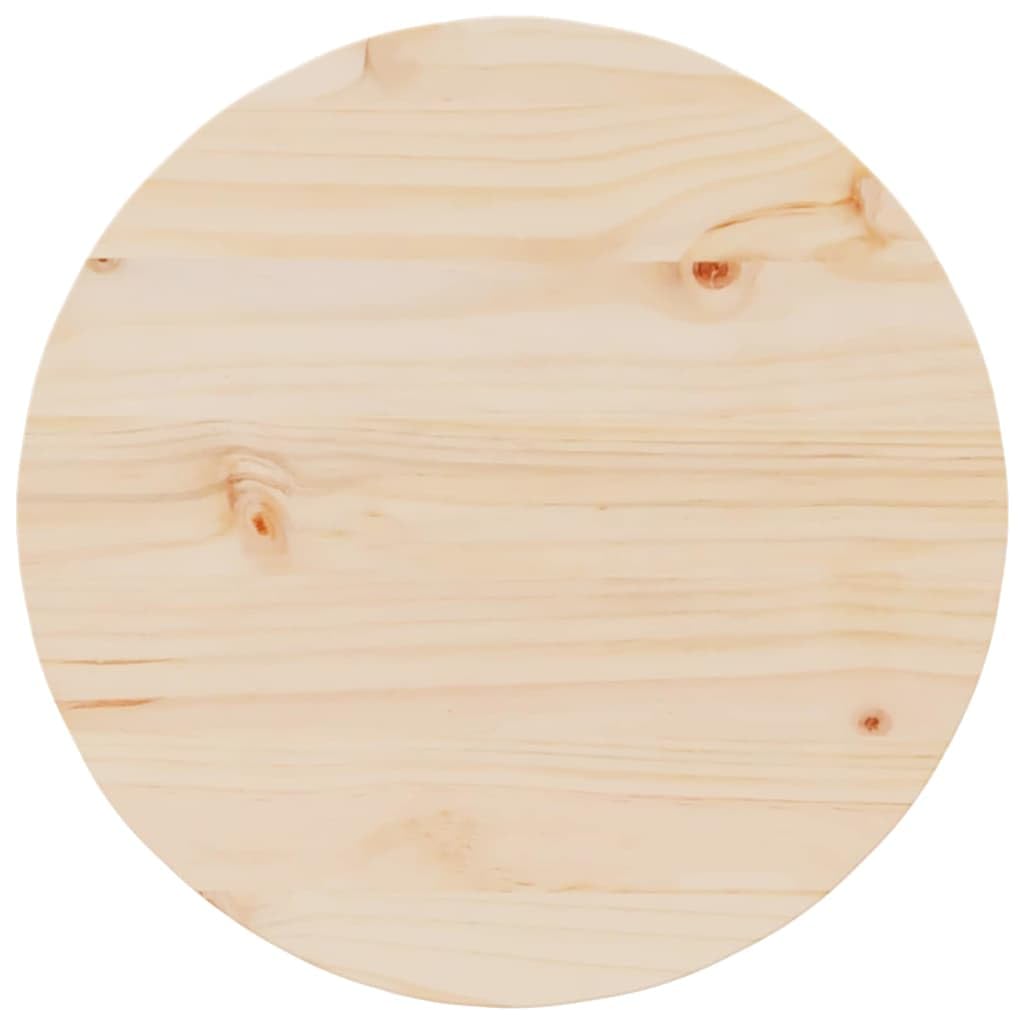 Générique Okrągły stolik kawowy z litego drewna sosna 50x50x35 cm | Styl rustykalny, do użytku wewnątrz salonu, pielęgnacja wilgotnej szmatki, wymagany montaż