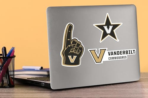 Image of Vanderbilt University Commodores 10ct Mixed Logo and Spirit Vinyl Sticker Pack for Laptop Water Bottle Tablet Scrapbooking Skateboard Indoor Outdoor Decals