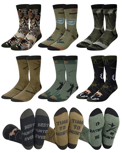Eurzom 6 Pairs Funny Hunting Socks for Men Novelty...