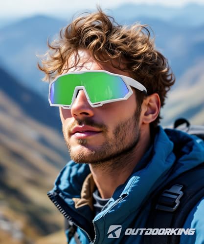 Image of Sport Polarized Sunglasses for Men and Women, Stylish and Lightweight Cycling Sunglasses with UV400 Protection