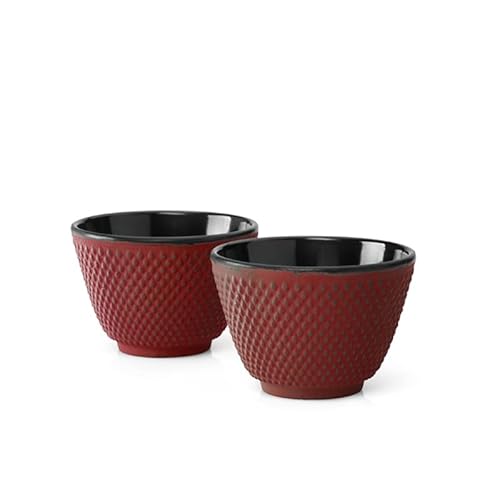 Preisvergleich Produktbild Bredemeijer Xilin Teetassen aus Gusseisen, Rot, 2 Stück