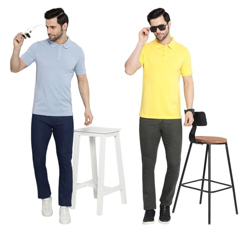 Image of DAIS Men's Stretchable Slim Fit Mid Rise Jeans, Pack of 2, (Combo of 2 Jeans)