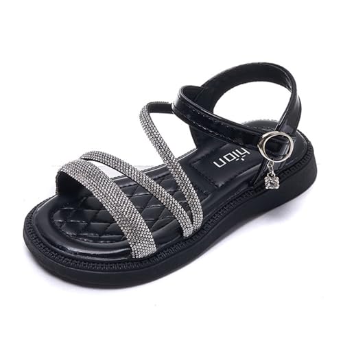 Toddler Girl Sandals Flower Girl Dress Shoes Rhinestone Open Toe Little Kid Summer Flats Little Girls Glitter Gladiator Sandals Wedding Party