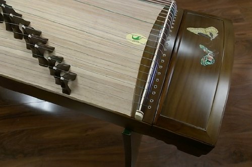Tianyi Collection Golden-thread Nanmu Guzheng with Mica Inlay - Image 7