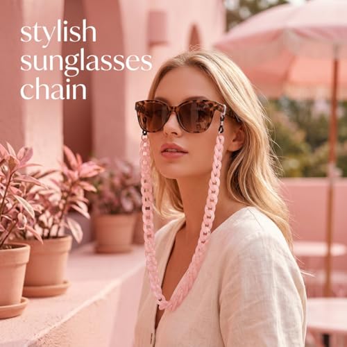 Image of Acrylic Glasses Chain for Women Men Reading Eyeglass Strap Sunglasses Holder Mask Lanyard Chain for Adults