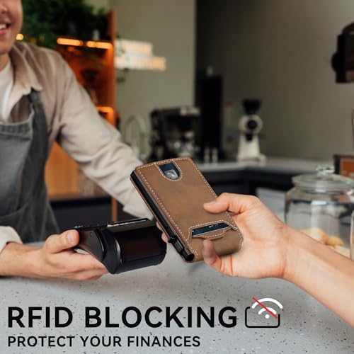 furid Card Wallet For Men Slim: Smart Wallet - Rfid Minimalist Front Pocket with ID Window Pop Up Wallet with Money Clip Gift For Him2