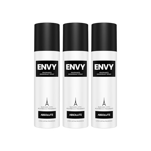 Image of ENVY Absolute Deodorant For Men -140 ML Each, Pack of 3 | Long Lasting Deodorant Fragrance Scent