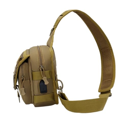 Paquet bandoulière multifonction homme résistant tissu léger marron