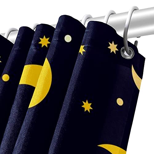 Rideau de douche sans odeur étoiles et lune pour éviter l'eau sur le sol - 6