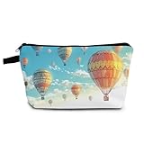 1.The Hot Air Balloon Makeup Bag is made from durable materials. Polyester fiber makes the bag have the characteristics of both durability and softness. Metal zipper ensures the security of your personal stuff. 2.The Hot Air Balloon Makeup Bag has an...