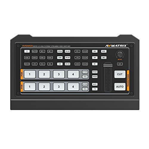 AVMATRIX HVS0402U Micro 4-kanaals HDMI Live Streaming Video SWITCHER 1×HDMI PGM Output, 1×HDMI multiview Out, 1×USB Type-C uitgang