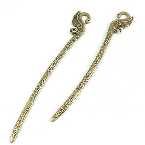 ARTS AND CRAFTS SUPPLIES 20pcs Antique Brass 55mm Bobby Pin Hair Blanks Findings Glue on Tray DP261 (8mm pad)