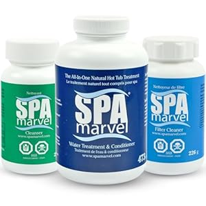 Spa Marvel Trio | Natural Spa Enzyme Conditioner | Filter Cleaner | Cleanser | Can use with hot tub Chemicals, Bromine Tablets, Chlorine Puck Floater | Spa Water Treatment & Conditioner Combo