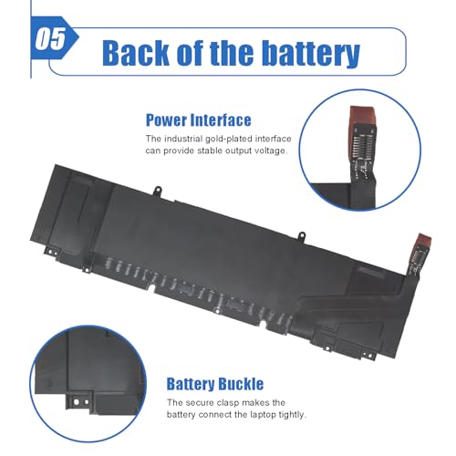 Image of 97Wh XG4K6 Laptop Battery Compatible with Dell XPS 17 9700 9710 9720 9730 Precision 5750 5760 5770 Series P92F P92F001 P92F002 P92F003 KRDHV 01RR3 F8CPG OF8CPG 0YY3V 5XJ6R KVPMY 11.4V
