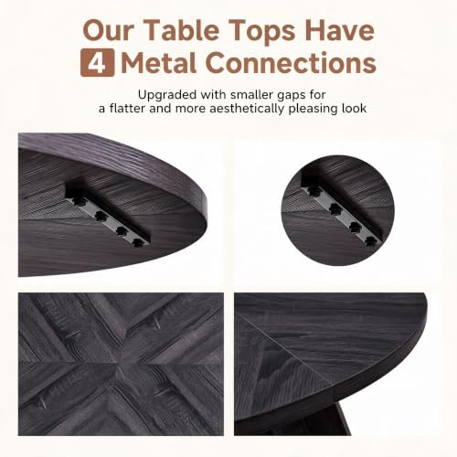Image of 47'' Round Dining Table Set for 4, Kitchen Table and Chairs